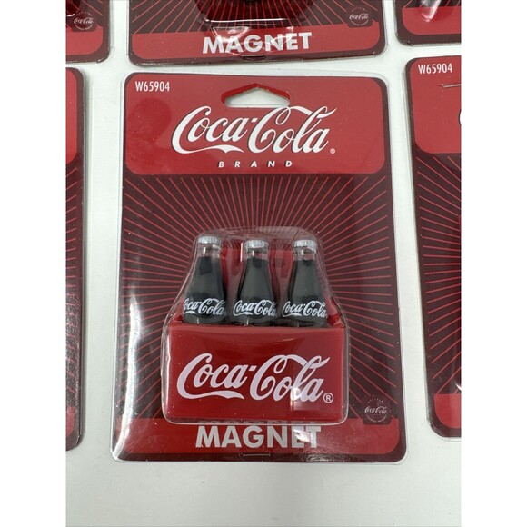 Vintage Coca Cola Coke Refrigerator Magnet Collectible Lot of 6 COMPLETE SET 90s - Picture 6 of 12